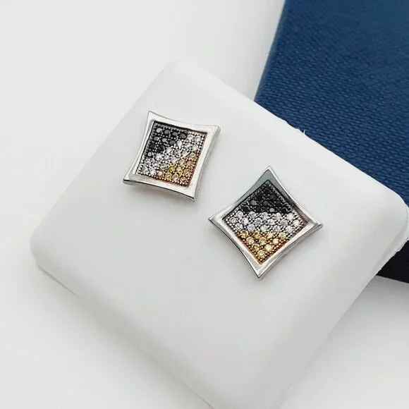 925 Sterling Silver Plated CZ Earrings, EVBRS688
